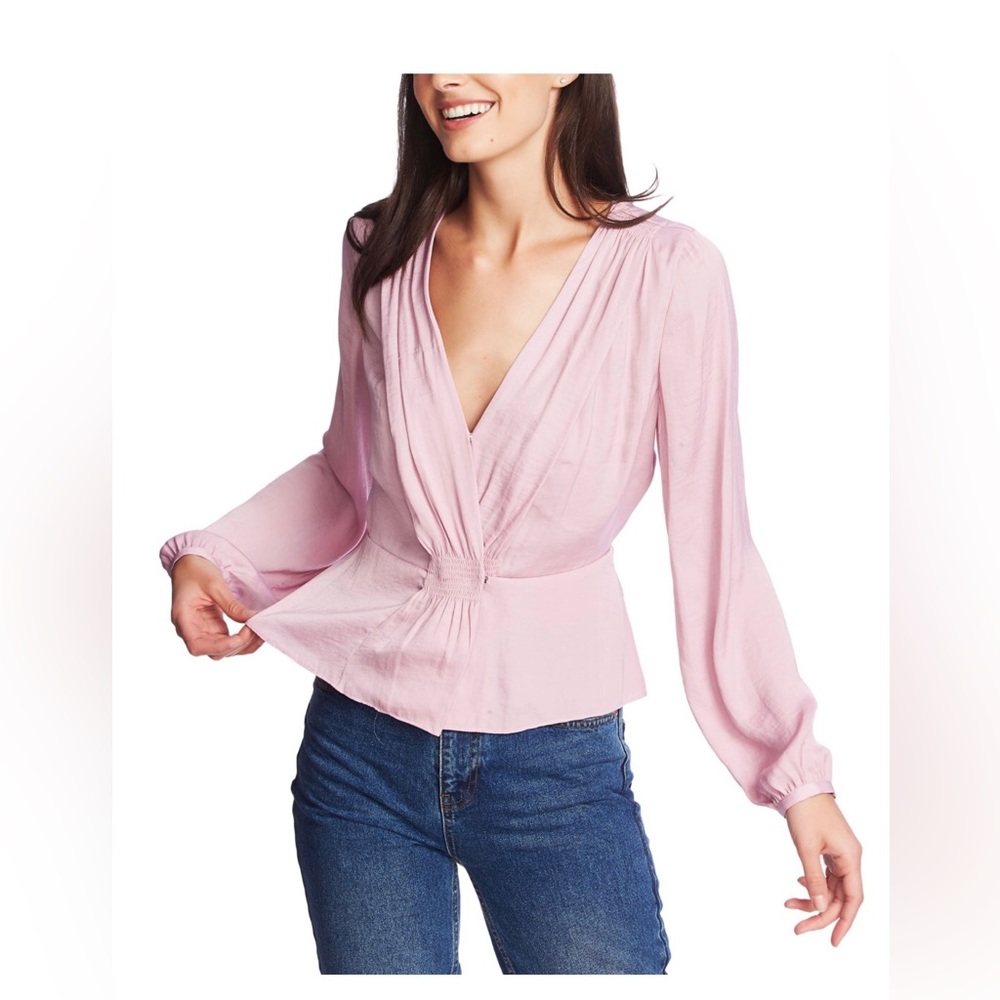 1.STATE
Surplice Peplum Top